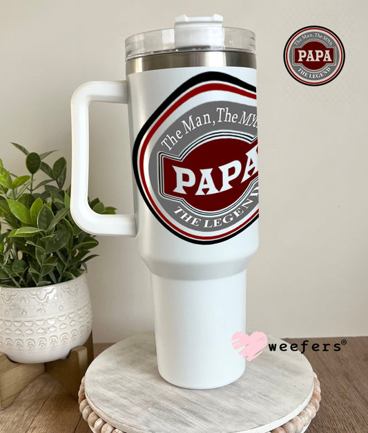 UV DTF Decal - Papa The Legend 40oz Tumbler Weefers