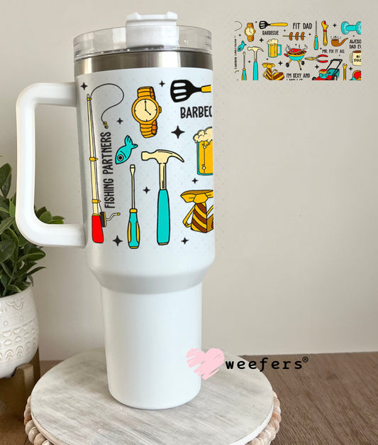 UV DTF Cup Wraps - Dad Favorite Things 40oz Tumbler Weefers