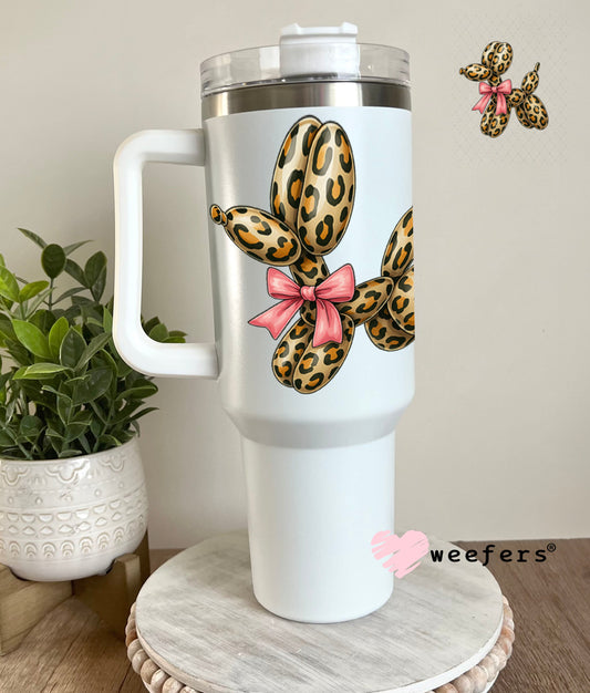 UV DTF Decal - Leopard Balloon Dog 40oz Tumbler Weefers