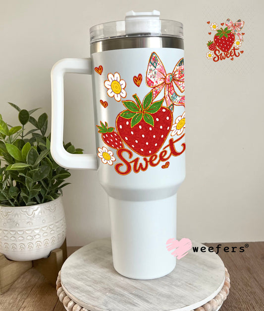 UV DTF Decal - Sweet Strawberry 40oz Tumbler Weefers
