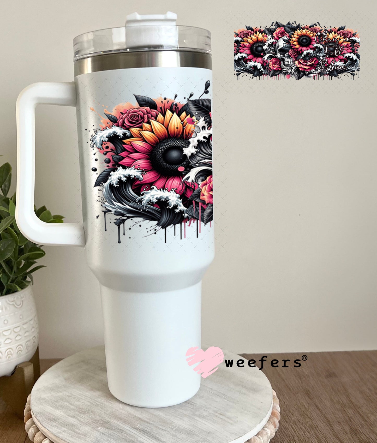 UV DTF Cup Wrap – USA Red White Blue Bows 40oz Tumbler Cup Wrap Weefers