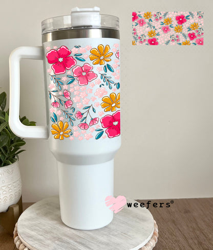 UV DTF Cup Wrap – USA Red White Blue Bows 40oz Tumbler Cup Wrap Weefers