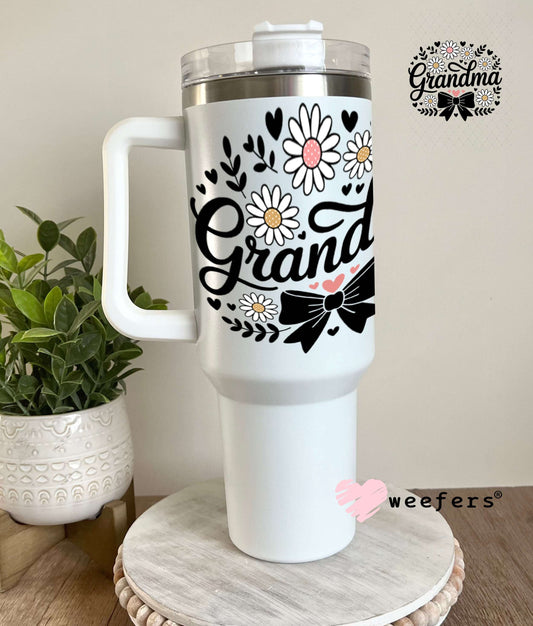 UV DTF Decal - Grandma Black Bow 40oz Tumbler Weefers