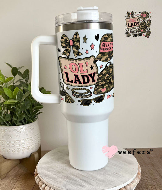 UV DTF Decal - Ol' Lady 40oz Tumbler Weefers