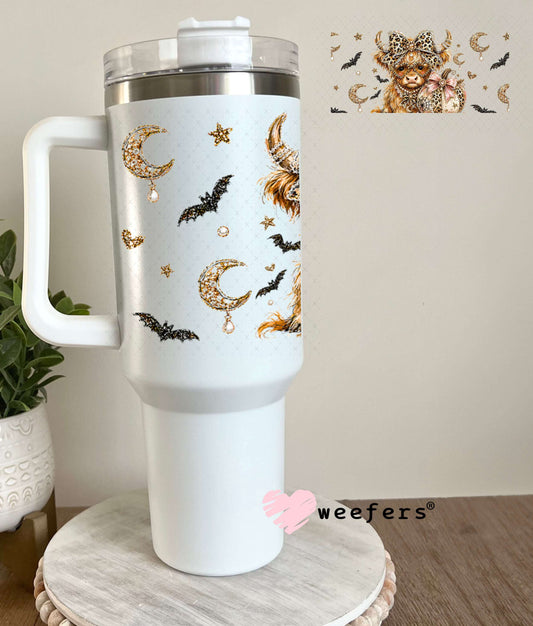 UV DTF Cup Wraps - Bougie Leopard Highland Cow - Weefers® Exclusive 40oz Tumbler Weefers