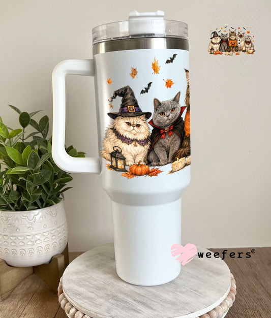 UV DTF Decal - Halloween Cat Friend 40oz Tumbler Weefers