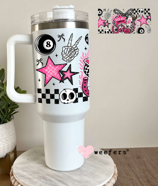 UV DTF Cup Wraps - Raise Hell Darlin Edgy - Weefers® Exclusive 40oz Tumbler Weefers