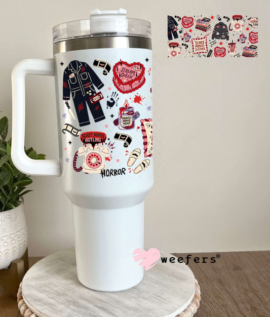 UV DTF Cup Wraps - Scary Movie Night 40oz Tumbler Weefers
