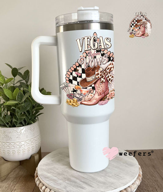 UV DTF Decal - Vegas Vows Bride 40oz Tumbler Weefers