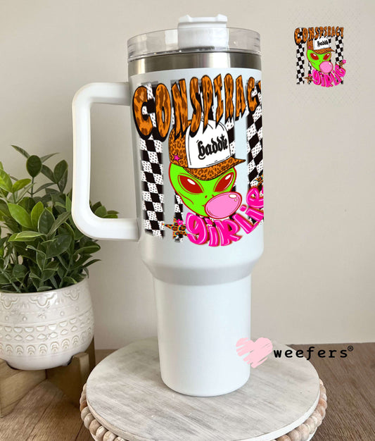 UV DTF Decal - Conspiracy Girlie Alien 40oz Tumbler Weefers