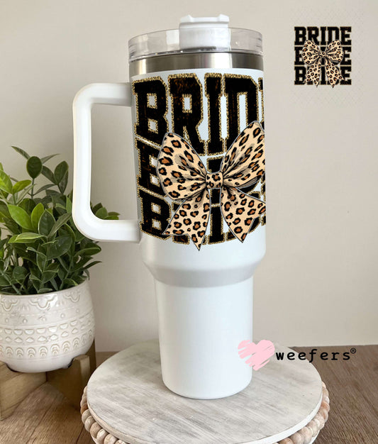 UV DTF Decal - Bride Leopard Bow 40oz Tumbler Weefers