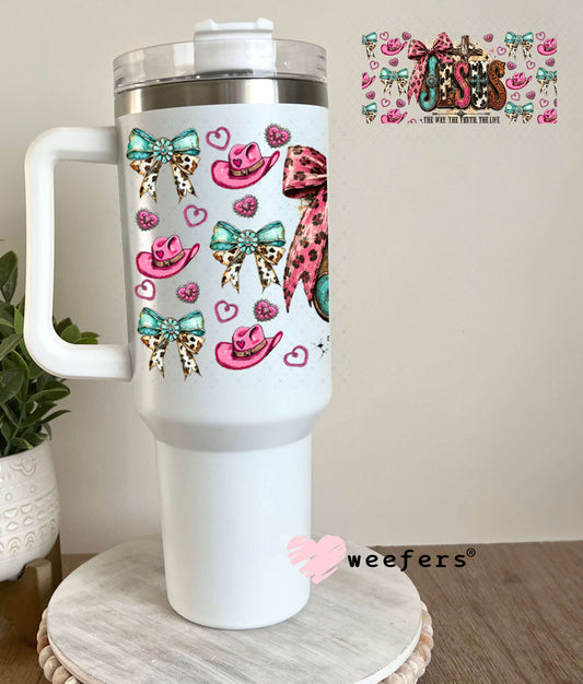 UV DTF Cup Wraps - Jesus The Way The Truth The Life - Weefers® Exclusive 40oz Tumbler Weefers