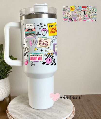 UV DTF Cup Wraps - Funny Work quotes 40oz Tumbler Weefers