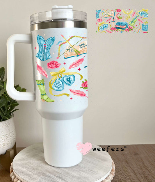 UV DTF Cup Wraps - Romantic Fantasy Reader 40oz Tumbler Weefers