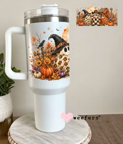 UV DTF Cup Wraps - Fall Ghosts Bubble Pop 40oz Tumbler Weefers