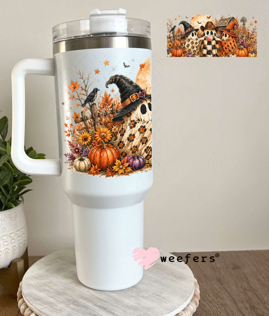UV DTF Cup Wraps - Fall Ghosts Bubble Pop 40oz Tumbler Weefers