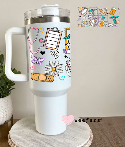UV DTF Cup Wraps - Nurse Job Tools 40oz Tumbler Weefers
