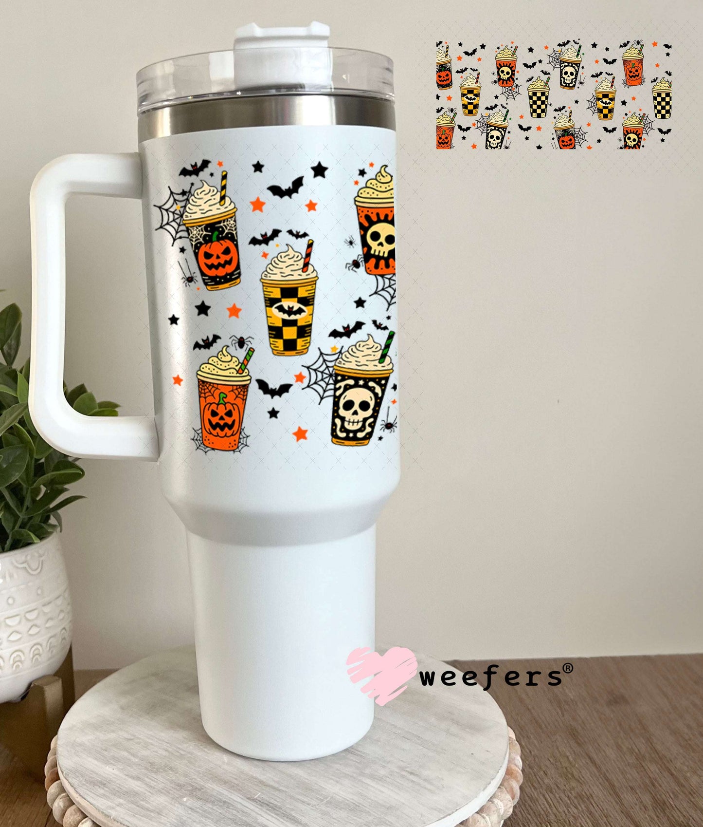 UV DTF Cup Wraps - Spooky Halloween Drinks 40oz Tumbler Weefers