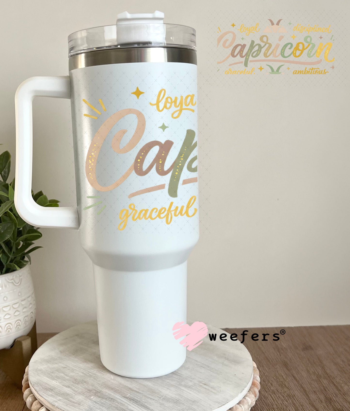 UV DTF Cup Wraps - Capricorn Zodiac Sign 40oz Tumbler Weefers