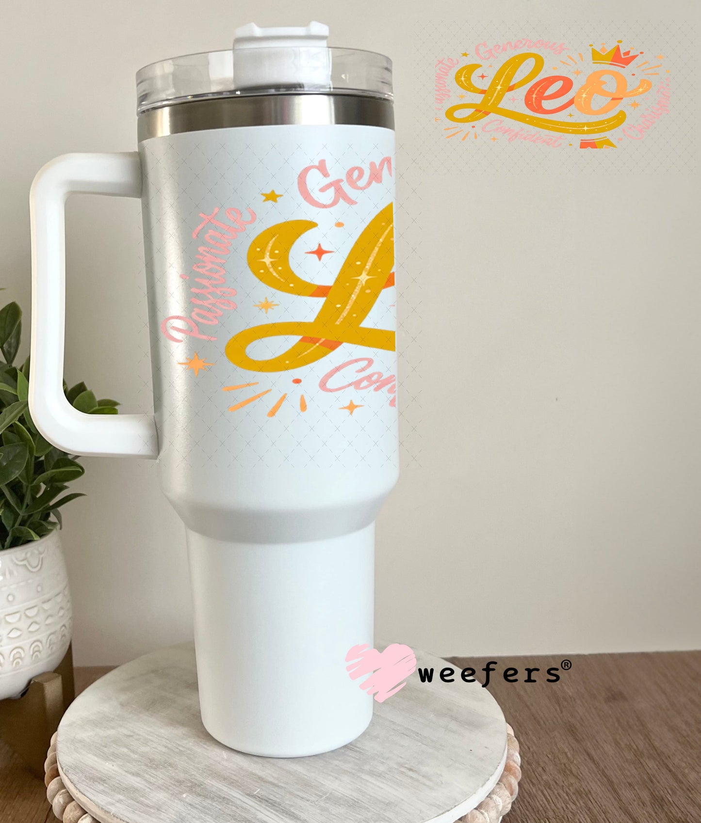 UV DTF Cup Wraps - Leo Zodiac Sign 40oz Tumbler Weefers