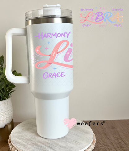 UV DTF Cup Wraps - Libra Zodiac Sign 40oz Tumbler Weefers