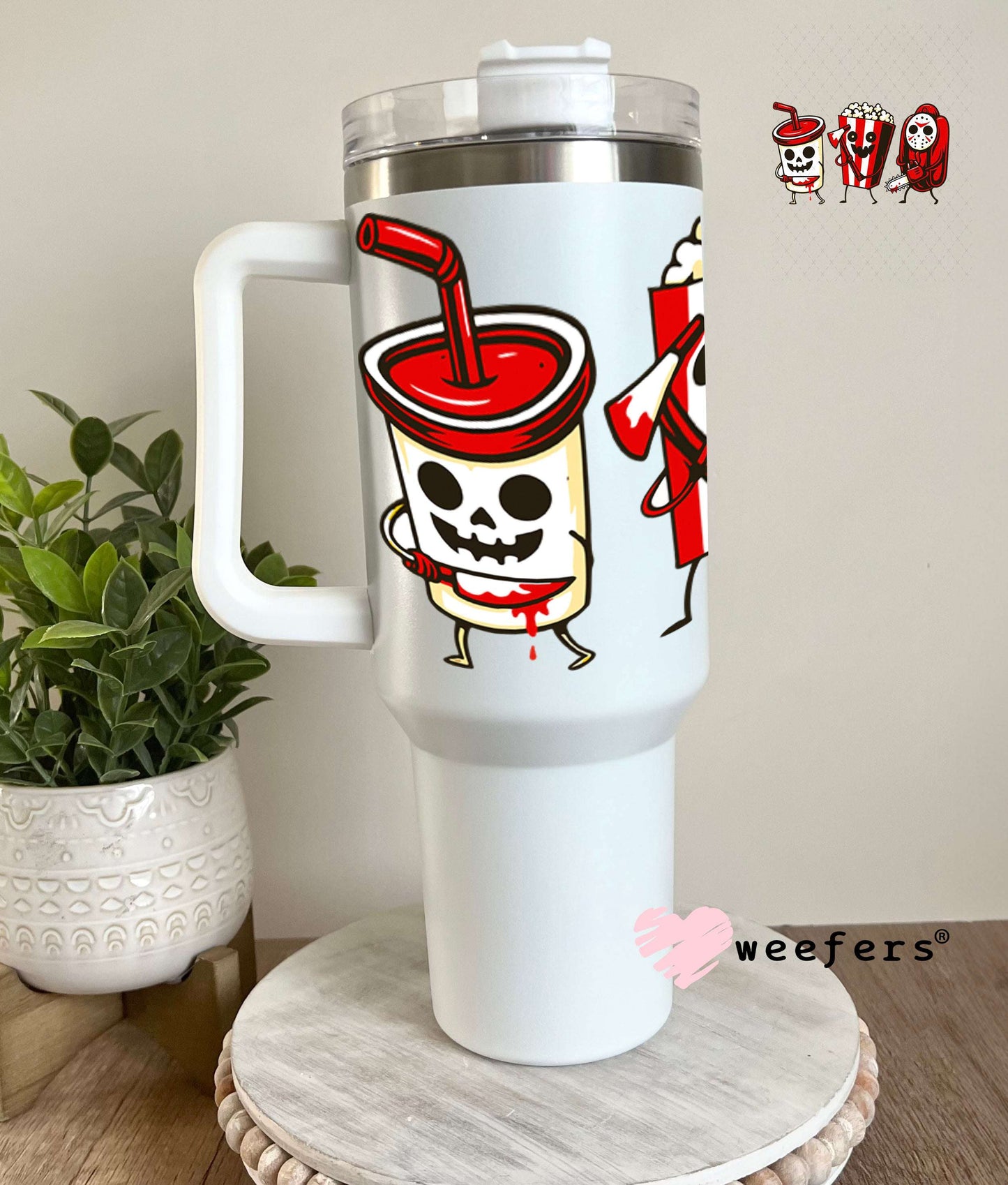 UV DTF Decal - Scary Movies 40oz Tumbler Weefers