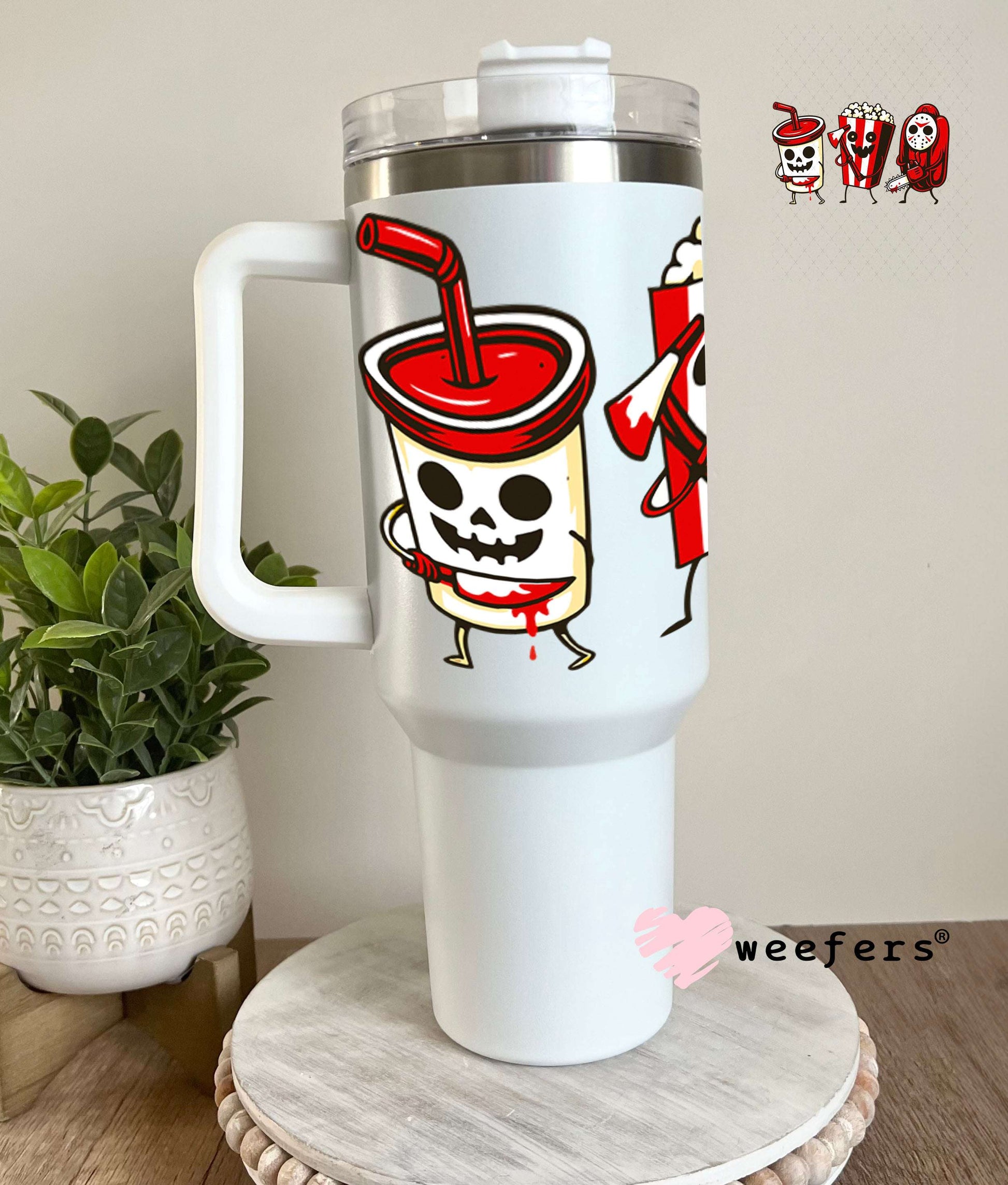 UV DTF Decal - Scary Movies 40oz Tumbler Weefers