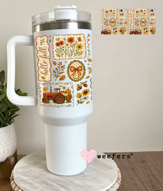 UV DTF Cup Wraps - Hello Fall Collage 40oz Tumbler Weefers