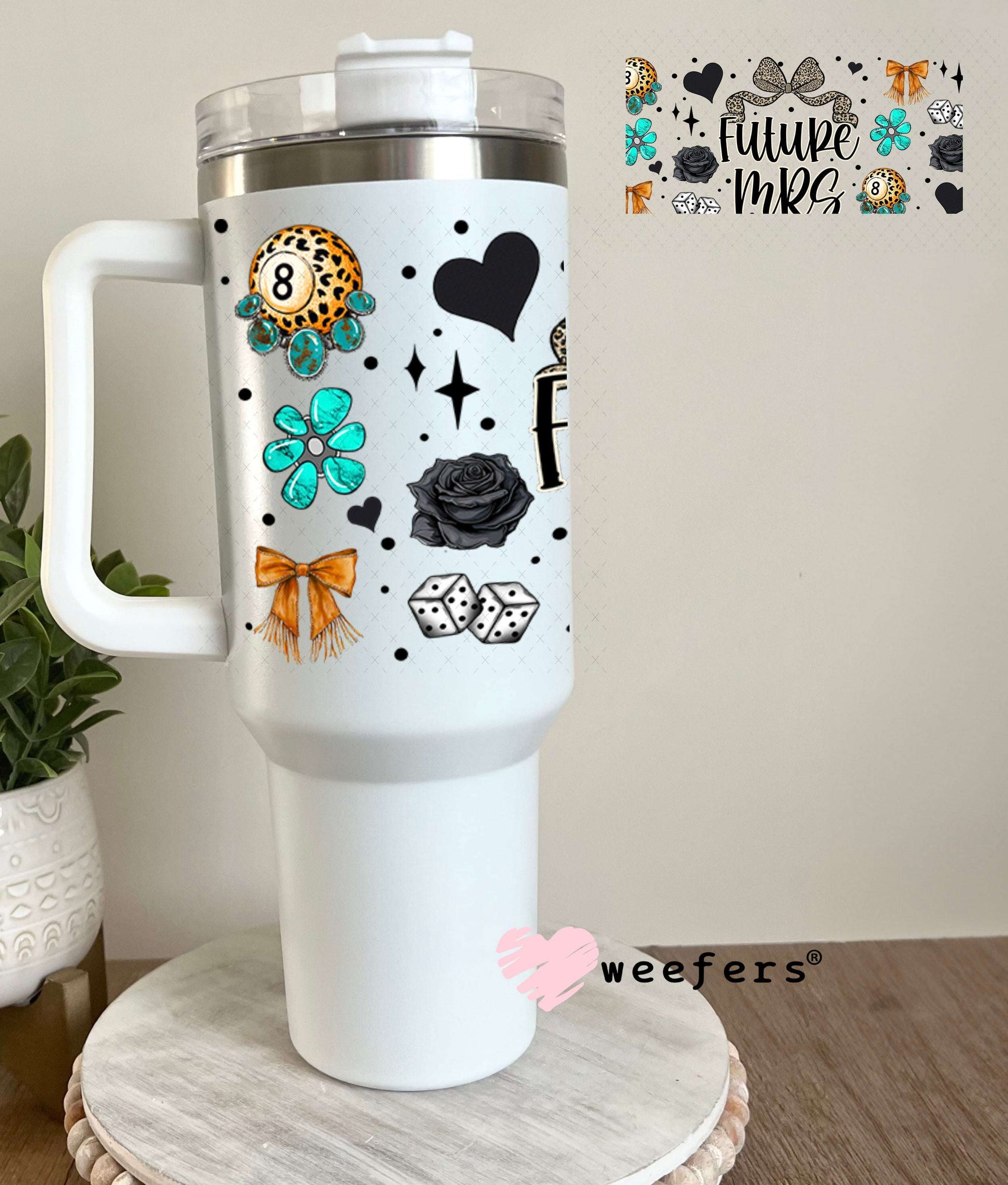 UV DTF Cup Wraps - Future Mrs Western Engagement Gift 40oz Tumbler Weefers