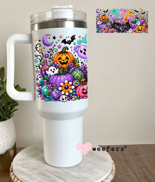 UV DTF Cup Wraps - Colorful Ghosts 40oz Tumbler Weefers