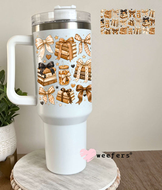 UV DTF Cup Wraps - Fall Books 40oz Tumbler Weefers