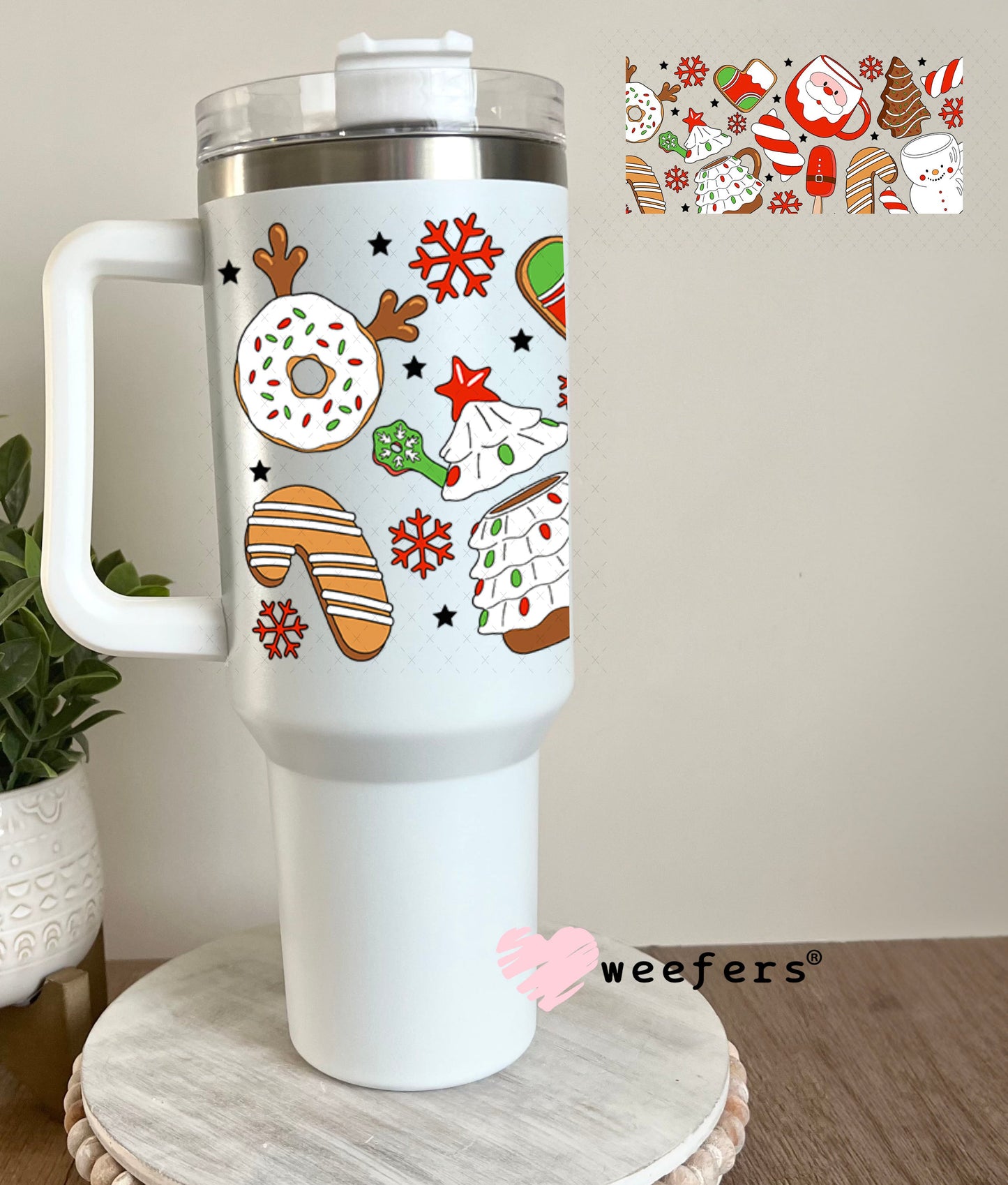 UV DTF Cup Wrap – USA Red White Blue Bows 40oz Tumbler Cup Wrap Weefers