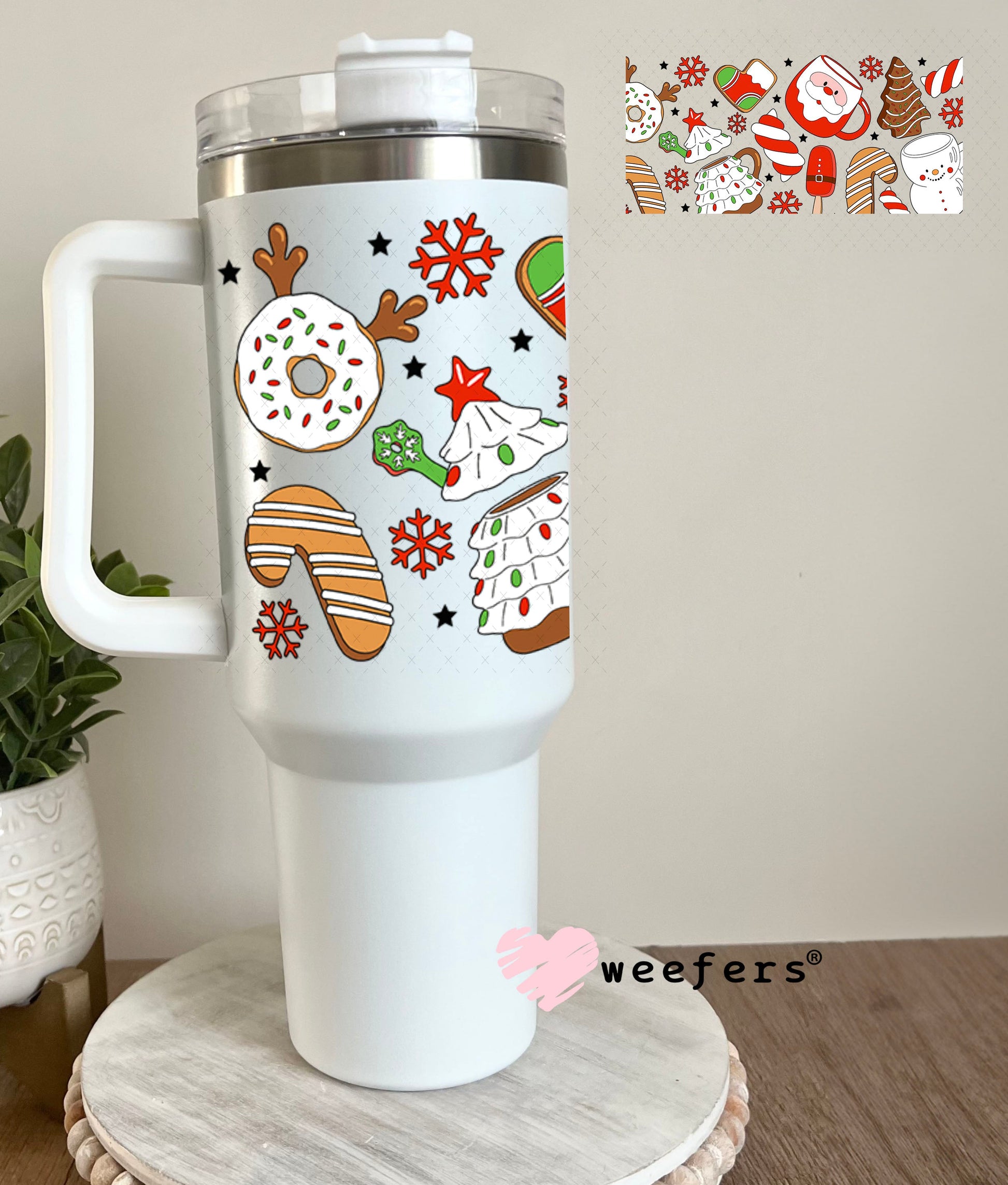 UV DTF Cup Wrap – USA Red White Blue Bows 40oz Tumbler Cup Wrap Weefers