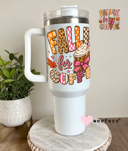 UV DTF Decal - Fallin' for Coffee 40oz Tumbler Weefers