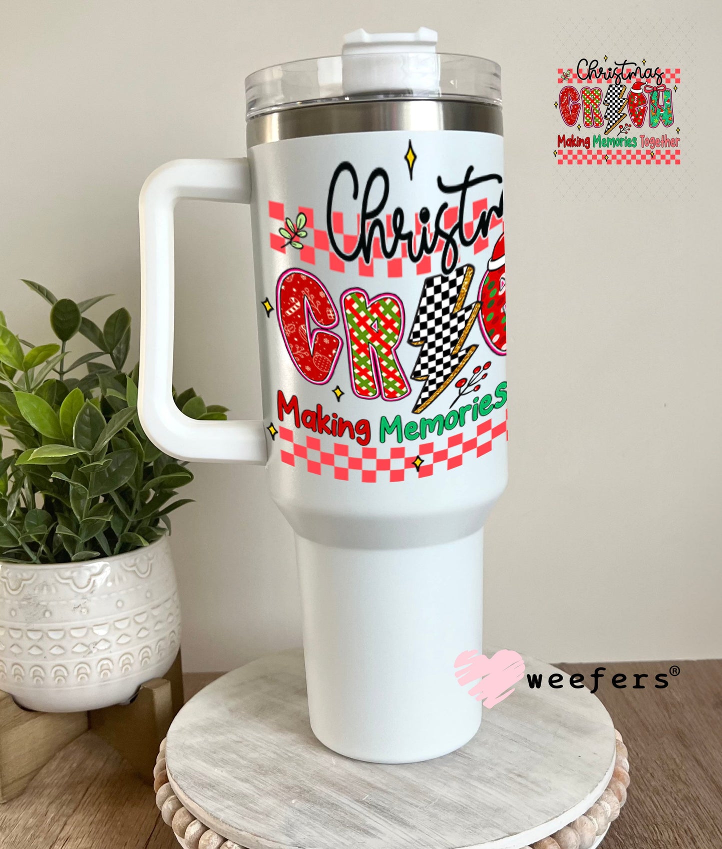 UV DTF Decal - Christmas Crew 40oz Tumbler Weefers