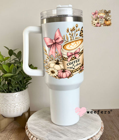 UV DTF Decal - Coffee and Cozy Vibes 40oz Tumbler Weefers