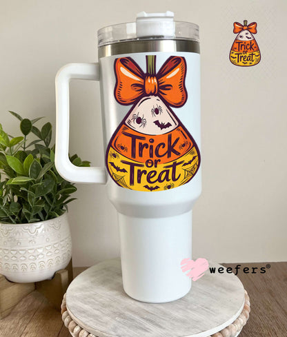 UV DTF Decal - Trick or Treat Candy Corn 40oz Tumbler Weefers