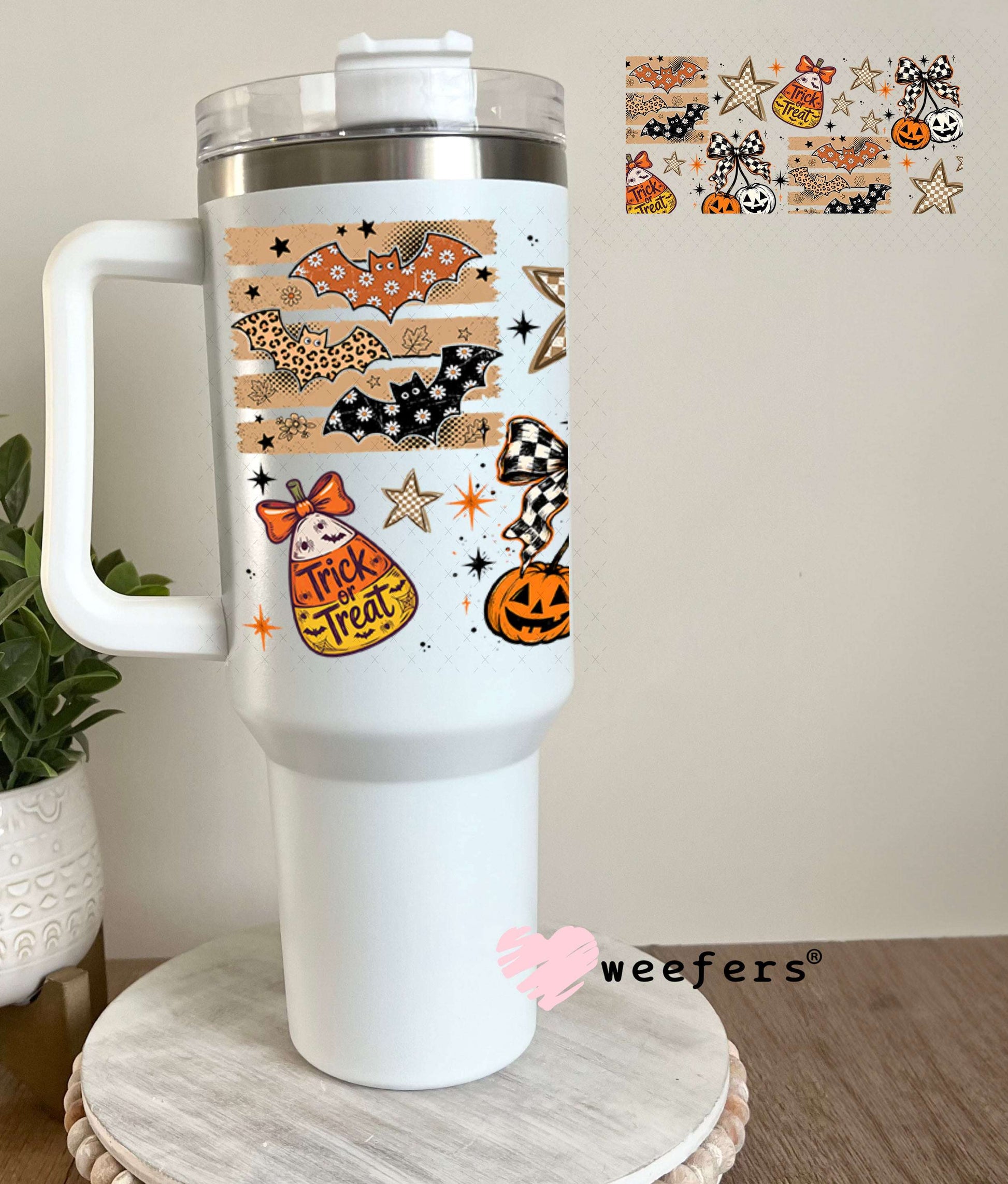 UV DTF Cup Wraps - Halloween Vibes - Weefers® Exclusive 40oz Tumbler Weefers