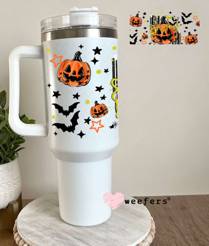 UV DTF Cup Wraps - Spooky Jack o Latern 40oz Tumbler Weefers