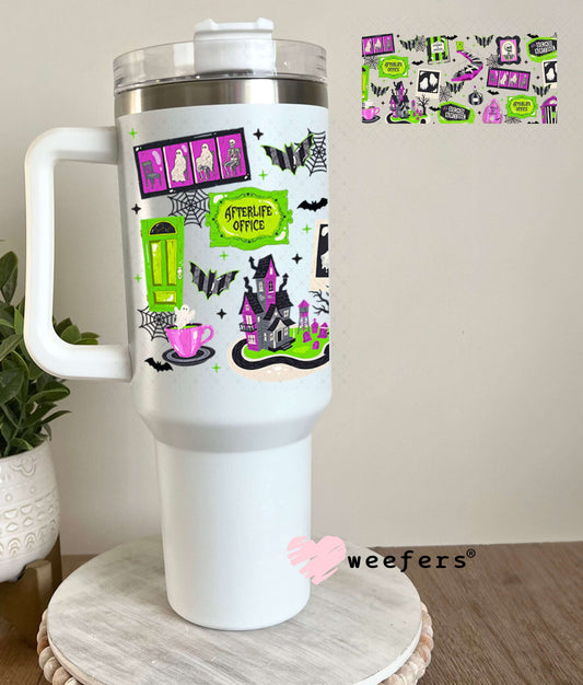UV DTF Cup Wraps - Green Purple Its Dead Bride 40oz Tumbler Weefers