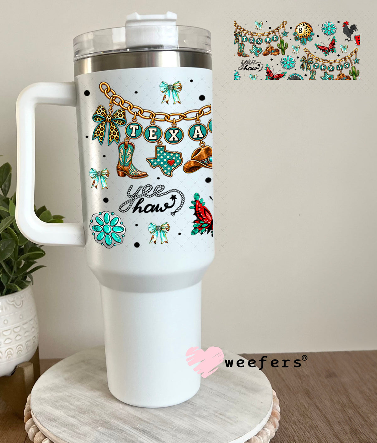 UV DTF Cup Wraps - Texas Western - Weefers® Exclusive 40oz Tumbler Weefers