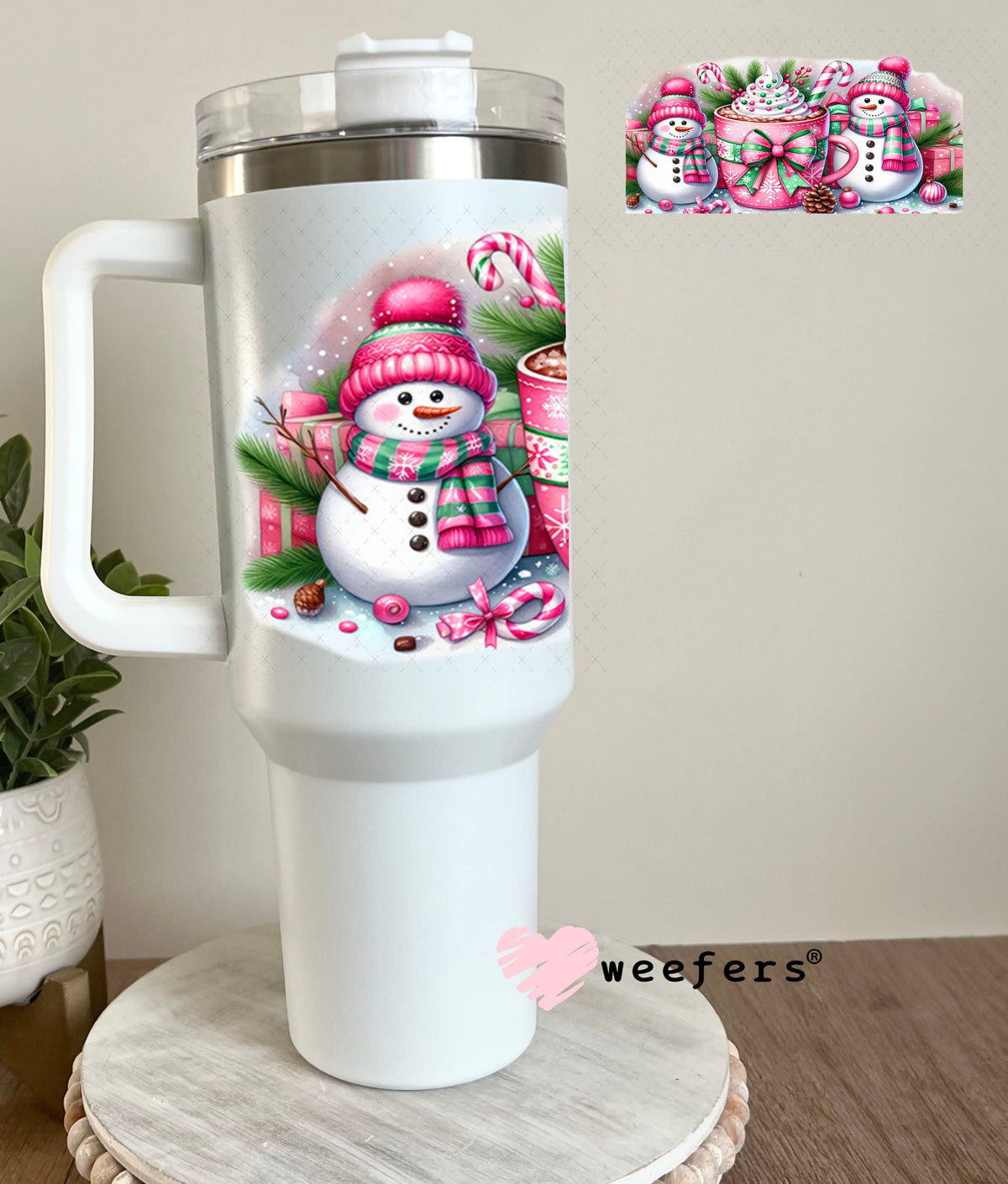 UV DTF Cup Wrap – USA Red White Blue Bows 40oz Tumbler Cup Wrap Weefers