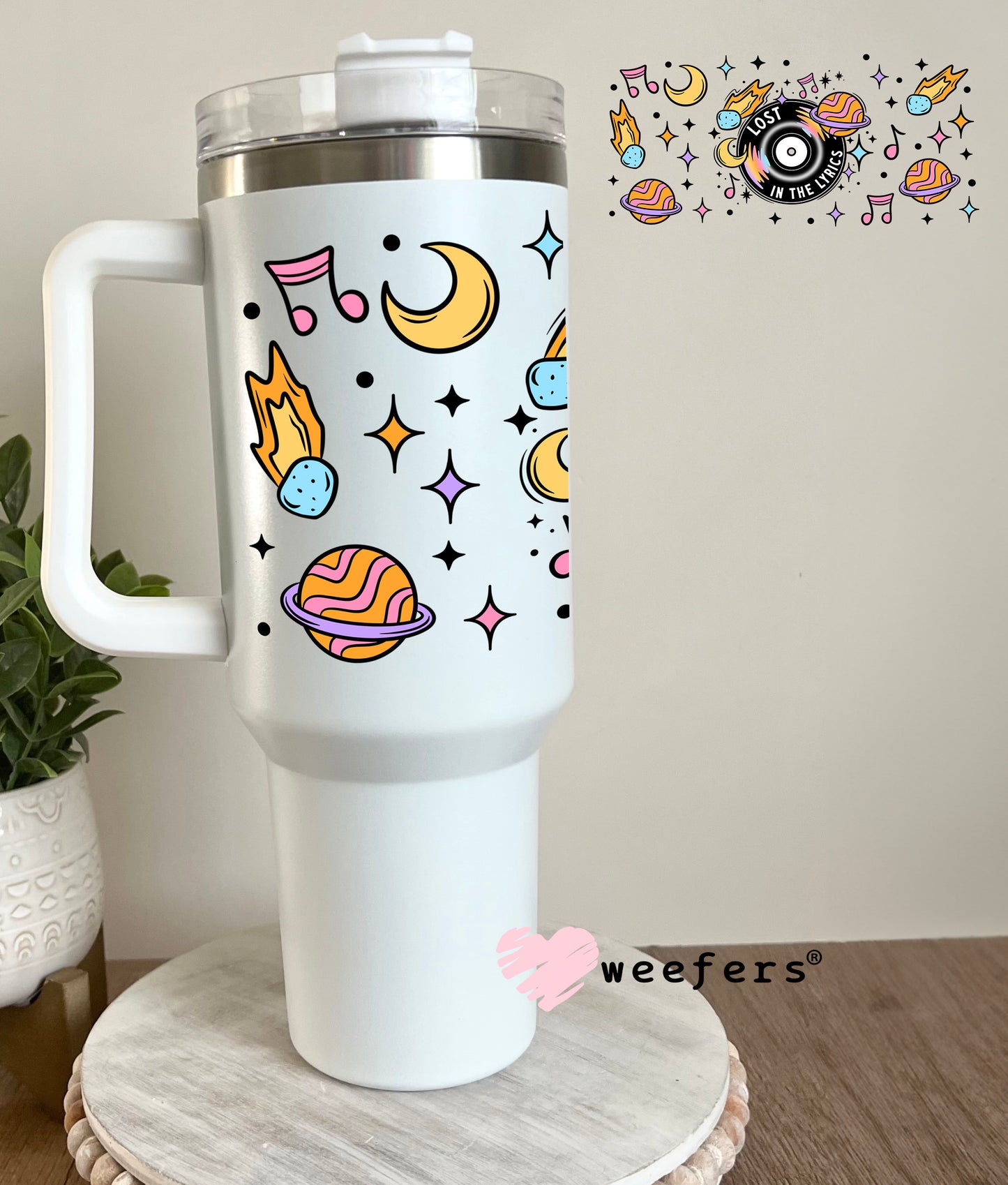 Lost in the Lyrics UV DTF Cup Wrap 40oz Tumbler Cup Wrap Weefers