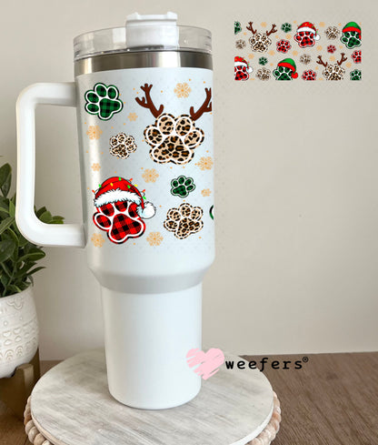 UV DTF Cup Wrap – USA Red White Blue Bows 40oz Tumbler Cup Wrap Weefers
