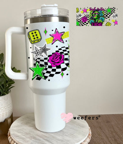 UV DTF Cup Wrap – USA Red White Blue Bows 40oz Tumbler Cup Wrap Weefers