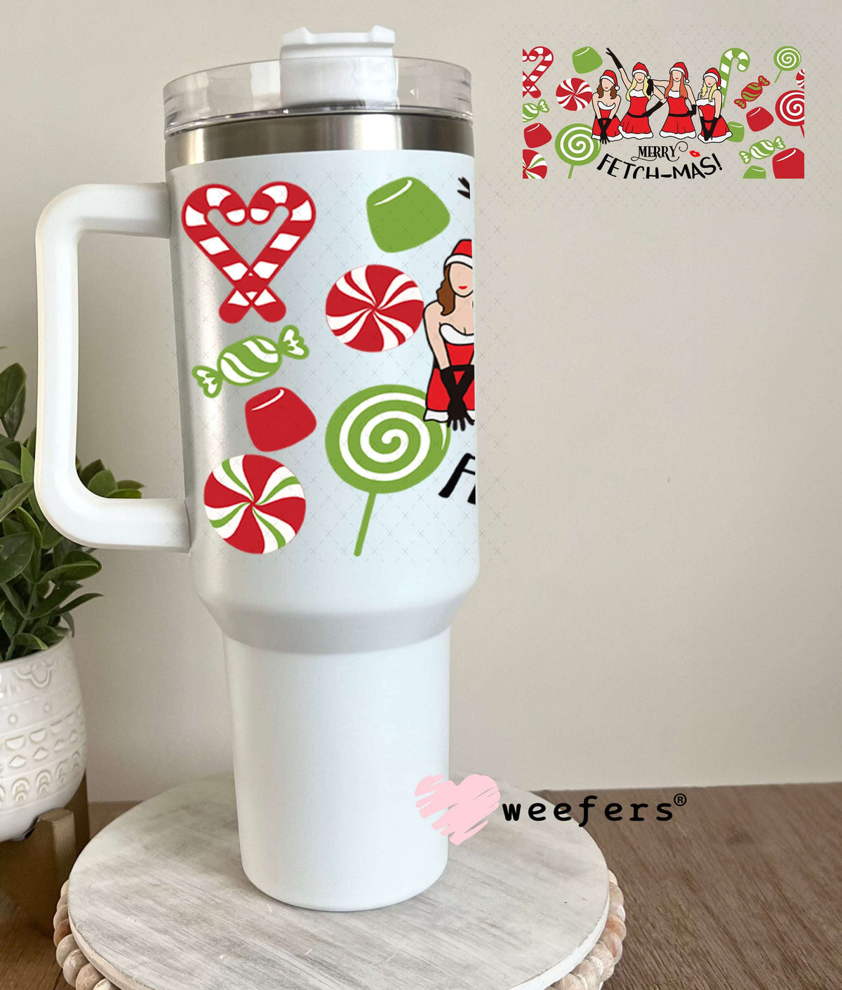 UV DTF Cup Wraps - Merry Fetch-mas - Weefers® Exclusive 40oz Tumbler Weefers