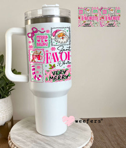 UV DTF Cup Wraps - Santa's Favorite 40oz Tumbler Weefers