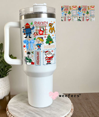 UV DTF Cup Wraps - Favorite Red Nosed Reindeer 40oz Tumbler Weefers