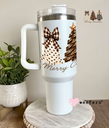 UV DTF Decal - Merry Christmas Rustic 40oz Tumbler Weefers