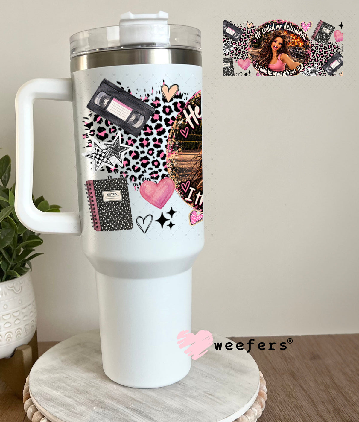 UV DTF Cup Wrap – USA Red White Blue Bows 40oz Tumbler Cup Wrap Weefers